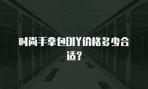 时尚手拿包DIY价格多少合适？