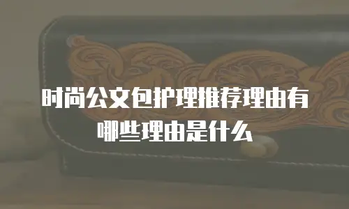 时尚公文包护理推荐理由有哪些理由是什么