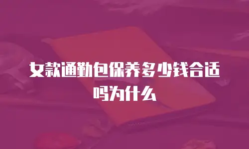 女款通勤包保养多少钱合适吗为什么