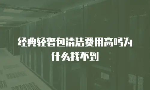 经典轻奢包清洁费用高吗为什么找不到
