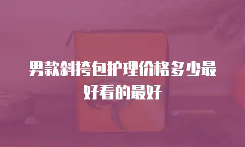 男款斜挎包护理价格多少最好看的最好