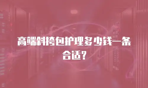 高端斜挎包护理多少钱一条合适？
