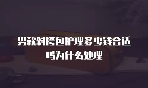 男款斜挎包护理多少钱合适吗为什么处理