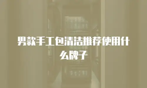 男款手工包清洁推荐使用什么牌子