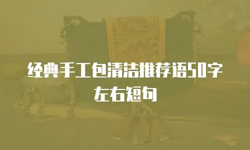 经典手工包清洁推荐语50字左右短句