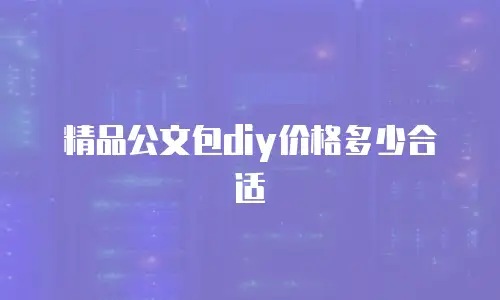 精品公文包diy价格多少合适