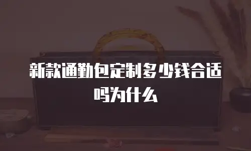 新款通勤包定制多少钱合适吗为什么