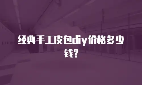 经典手工皮包diy价格多少钱？