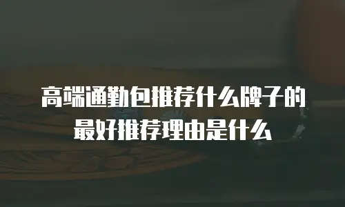 高端通勤包推荐什么牌子的最好推荐理由是什么