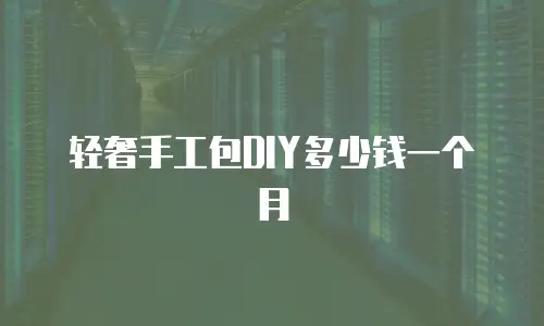 轻奢手工包DIY多少钱一个月