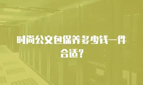时尚公文包保养多少钱一件合适？
