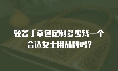 轻奢手拿包定制多少钱一个合适女士用品牌吗？