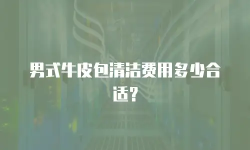 男式牛皮包清洁费用多少合适？