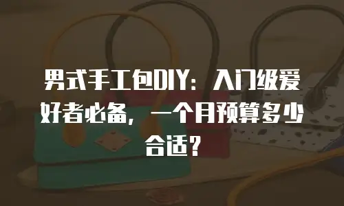 男式手工包DIY：入门级爱好者必备，一个月预算多少合适？