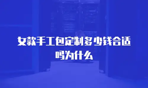 女款手工包定制多少钱合适吗为什么