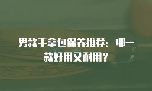 男款手拿包保养推荐：哪一款好用又耐用？