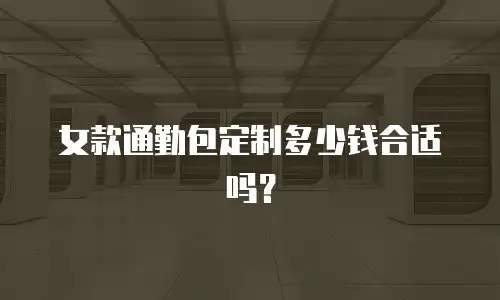 女款通勤包定制多少钱合适吗？