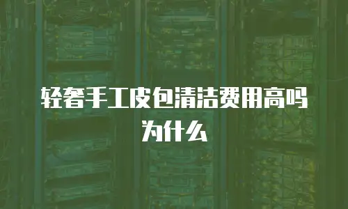 轻奢手工皮包清洁费用高吗为什么