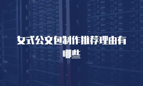 女式公文包制作推荐理由有哪些