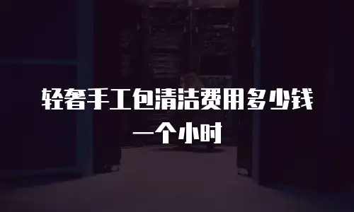 轻奢手工包清洁费用多少钱一个小时