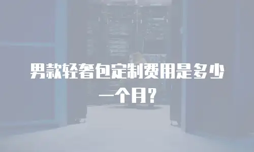 男款轻奢包定制费用是多少一个月？