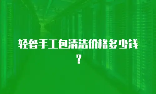 轻奢手工包清洁价格多少钱？