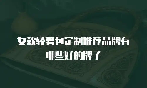 女款轻奢包定制推荐品牌有哪些好的牌子
