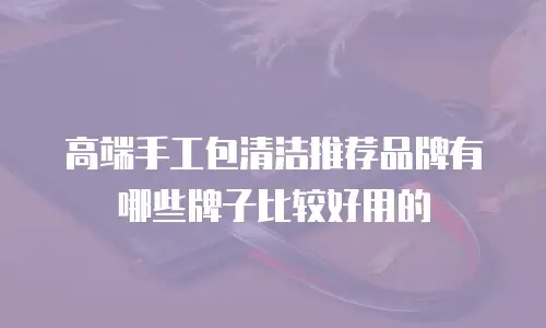 高端手工包清洁推荐品牌有哪些牌子比较好用的