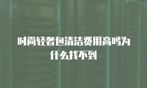 时尚轻奢包清洁费用高吗为什么找不到