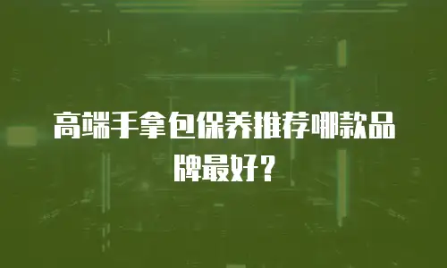 高端手拿包保养推荐哪款品牌最好？