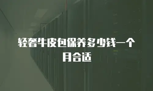 轻奢牛皮包保养多少钱一个月合适