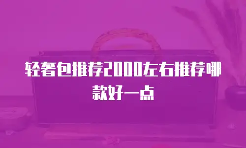 轻奢包推荐2000左右推荐哪款好一点