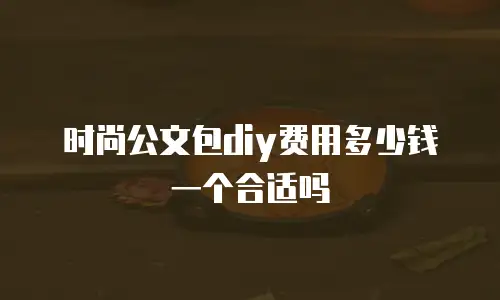 时尚公文包diy费用多少钱一个合适吗