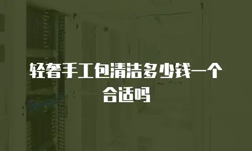 轻奢手工包清洁多少钱一个合适吗