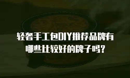 轻奢手工包DIY推荐品牌有哪些比较好的牌子吗？