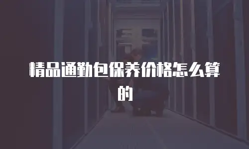 精品通勤包保养价格怎么算的