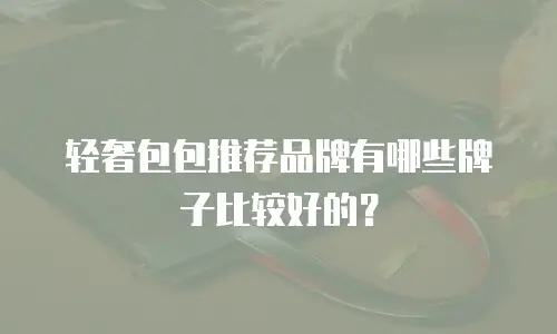 轻奢包包推荐品牌有哪些牌子比较好的？