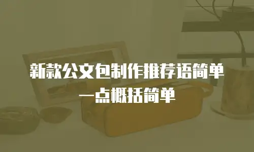 新款公文包制作推荐语简单一点概括简单
