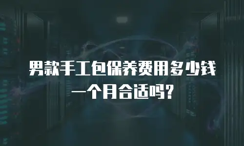 男款手工包保养费用多少钱一个月合适吗？