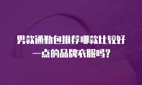 男款通勤包推荐哪款比较好一点的品牌衣服吗？