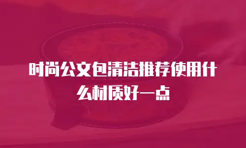 时尚公文包清洁推荐使用什么材质好一点