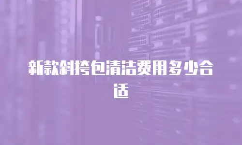 新款斜挎包清洁费用多少合适