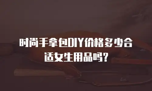 时尚手拿包DIY价格多少合适女生用品吗？