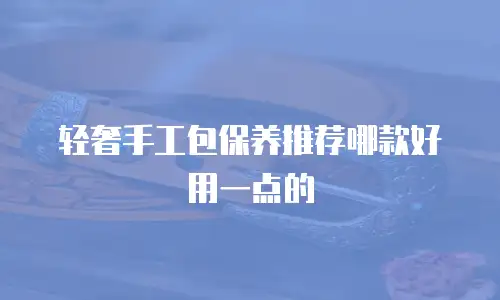 轻奢手工包保养推荐哪款好用一点的