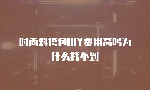 时尚斜挎包DIY费用高吗为什么找不到
