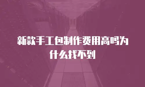 新款手工包制作费用高吗为什么找不到