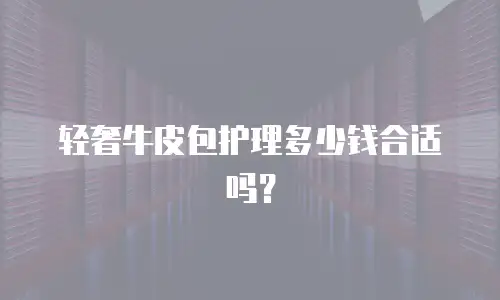 轻奢牛皮包护理多少钱合适吗？