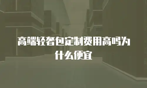 高端轻奢包定制费用高吗为什么便宜