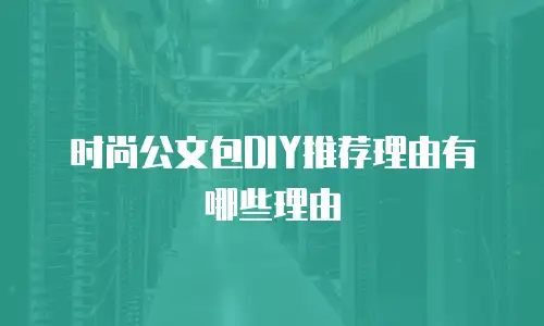 时尚公文包DIY推荐理由有哪些理由