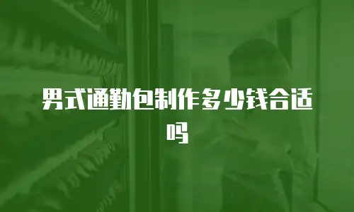 男式通勤包制作多少钱合适吗